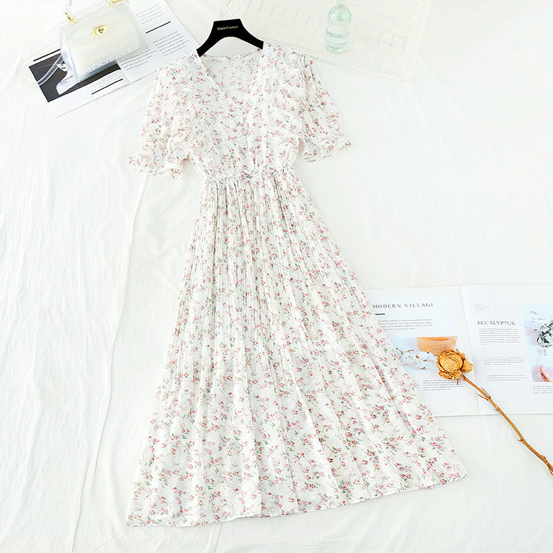 The new waist is slim, and the long skirt fairy is super fairy  4515