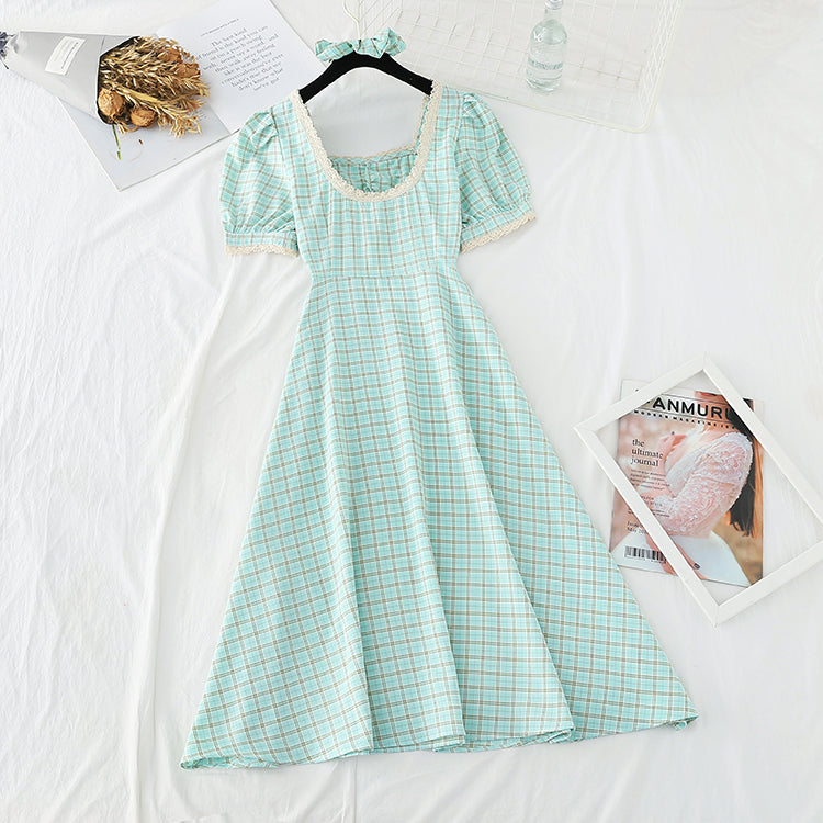 Slim waist with square neck and super Fairy Dress  4188