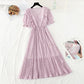 The new waist is slim. Chiffon skirt French gentle wind Fairy Dress  4511