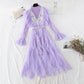Light mature style, thin temperament, knitted dress, female  4406