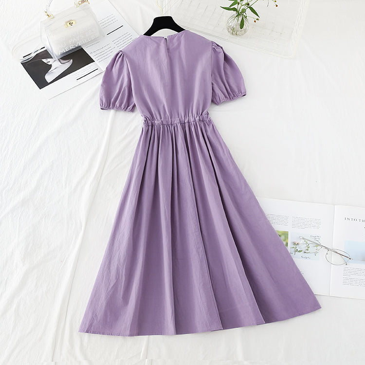 The waist is slim and the skirt is fairy super fairy series retro long skirt  4192