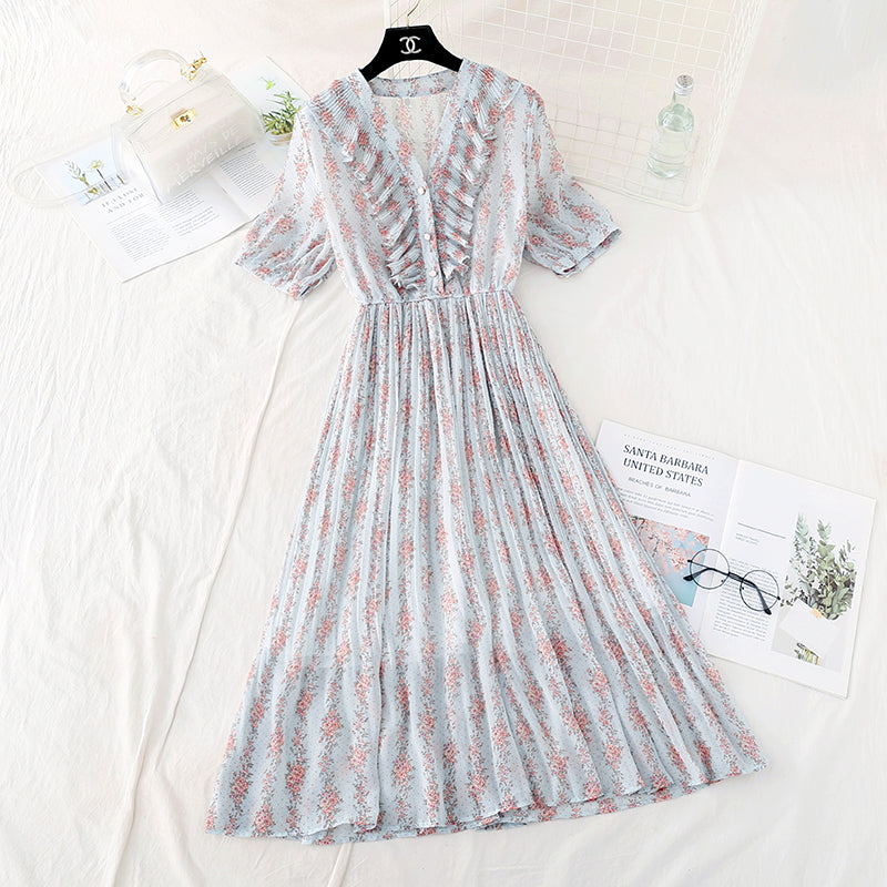 Slim waist French chiffon skirt fairy super fairy series  4504