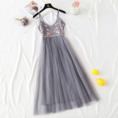 Popular super xiansen embroidered mesh skirt  4099