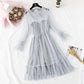 Mesh dress gentle super fairy loose doll A-line skirt  4372