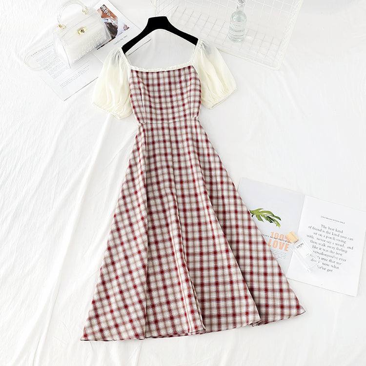 Improved cheongsam dress with slim waist  4189