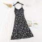 Suspender dress Floral Chiffon fishtail Ruffle Skirt  4117
