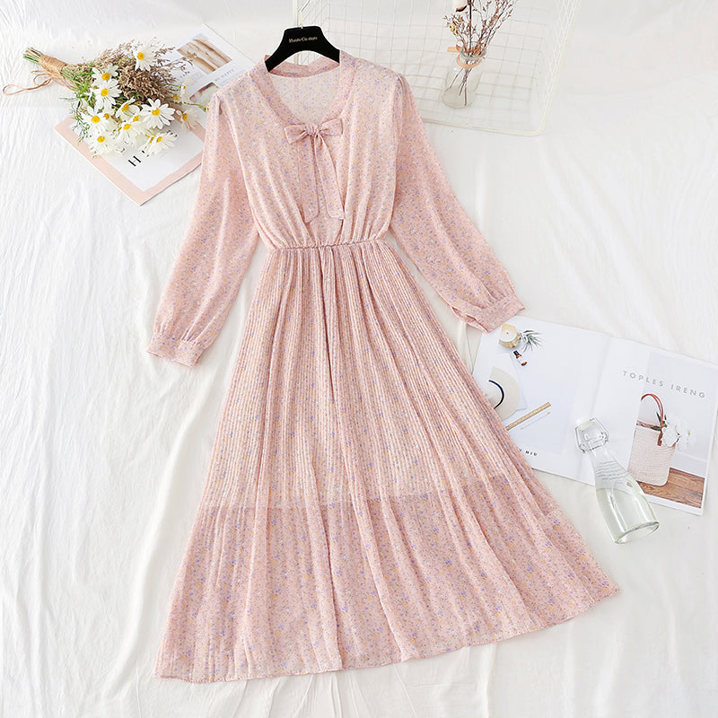 Slim bottomed skirt, inner temperament, versatile Chiffon Skirt  4085