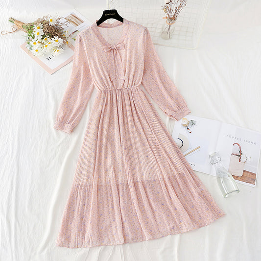 Slim bottomed skirt, inner temperament, versatile Chiffon Skirt  4085