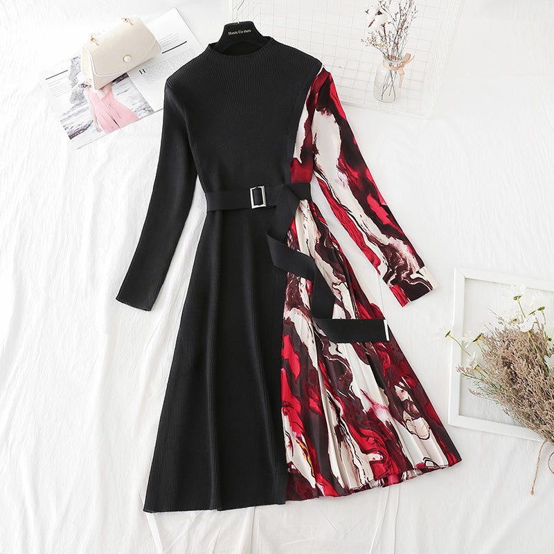 Slim fit with patchwork lace up and bottom skirt inside  4078