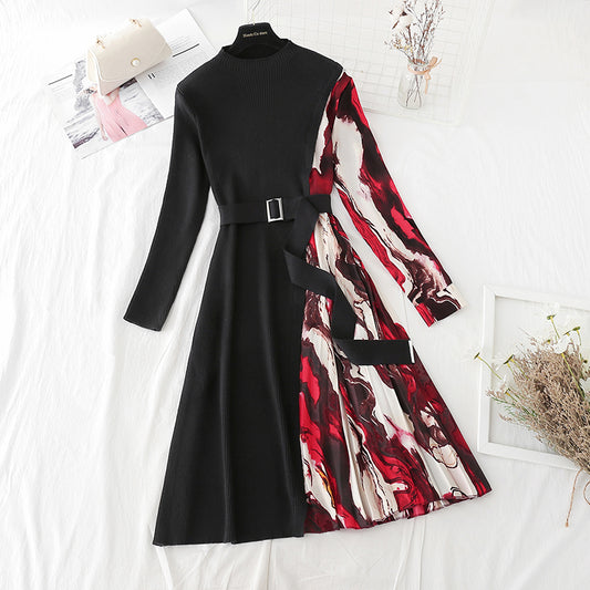 Slim fit with patchwork lace up and bottom skirt inside  4078