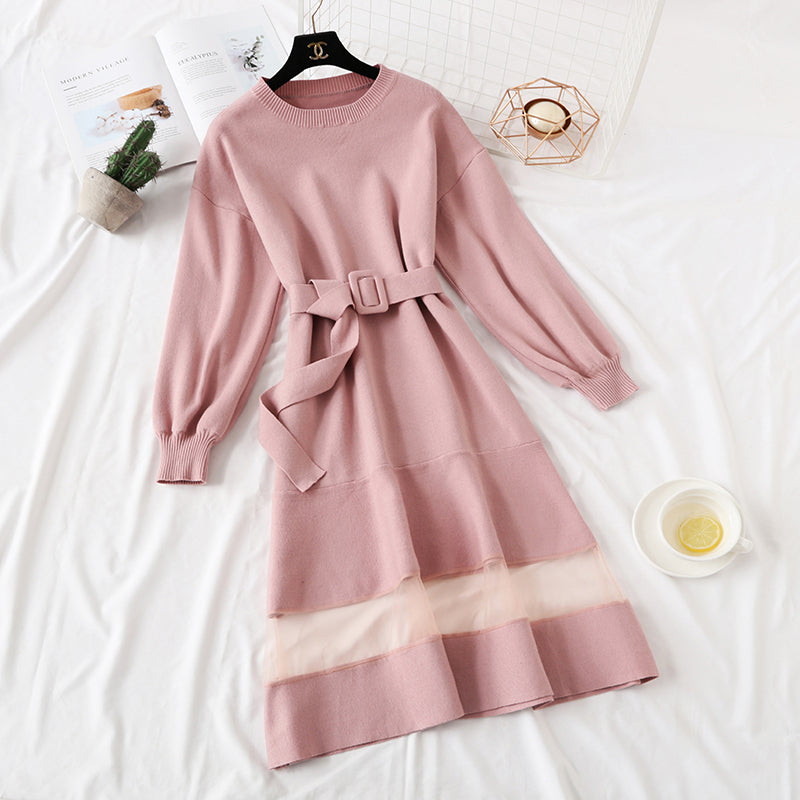 Französisches Vintage-Strickkleid mit Rockboden 4326