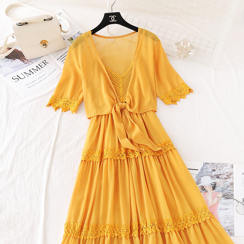 Suspender dress fairy super fairy long skirt  4106