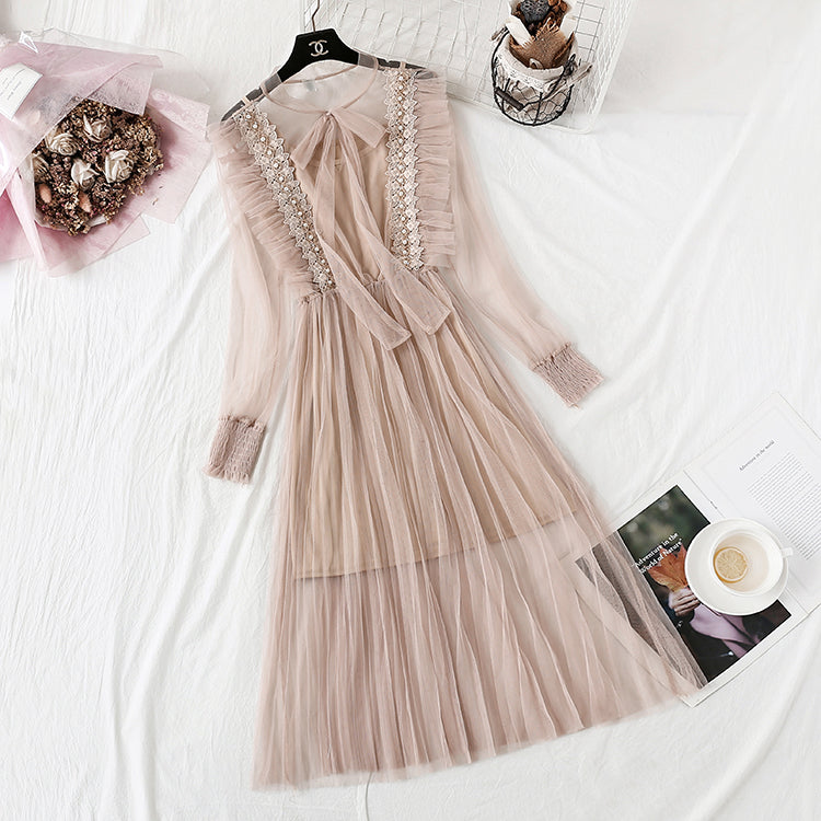 French retro skirt, super xiansen series, waist closing, slim temperament  4367