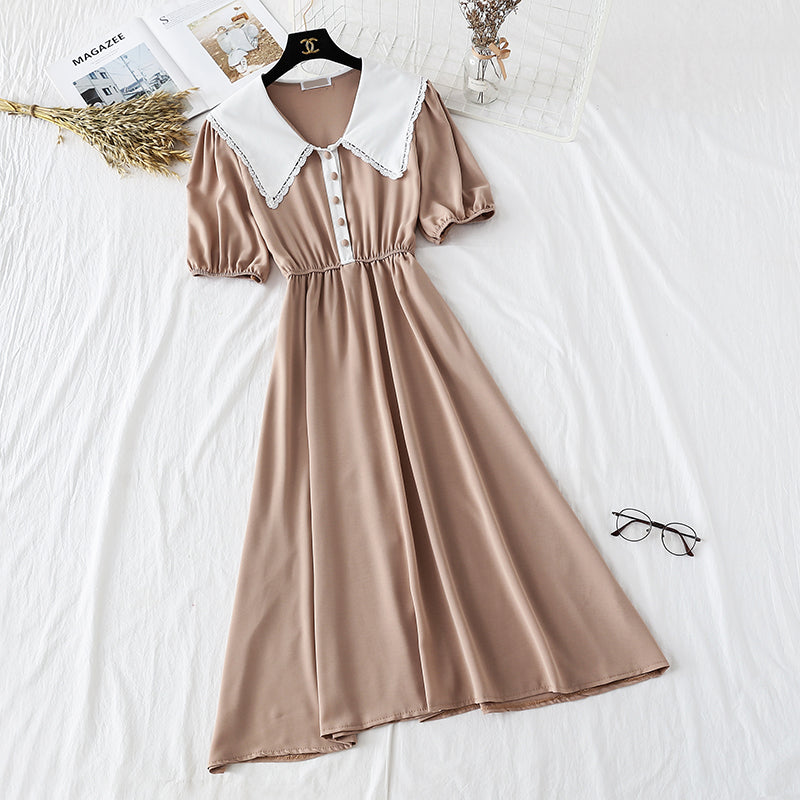 Sen Department sweet temperament baby collar small fresh long skirt  4222