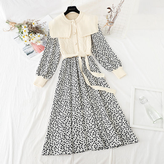 Corduroy French Kikyo floral skirt is thin and bottomed  4069