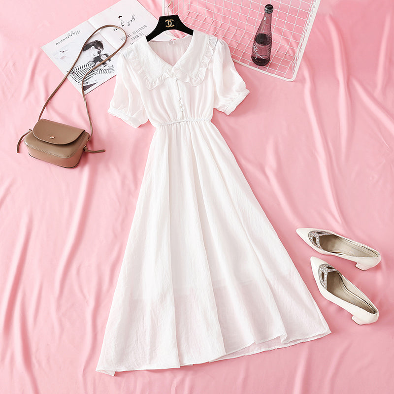 New French dress fairy super xiansen retro minority dress  4180