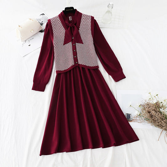 Slim and slim, slim and self made, the skirt can be salt and sweet, two sets of skirt  4073