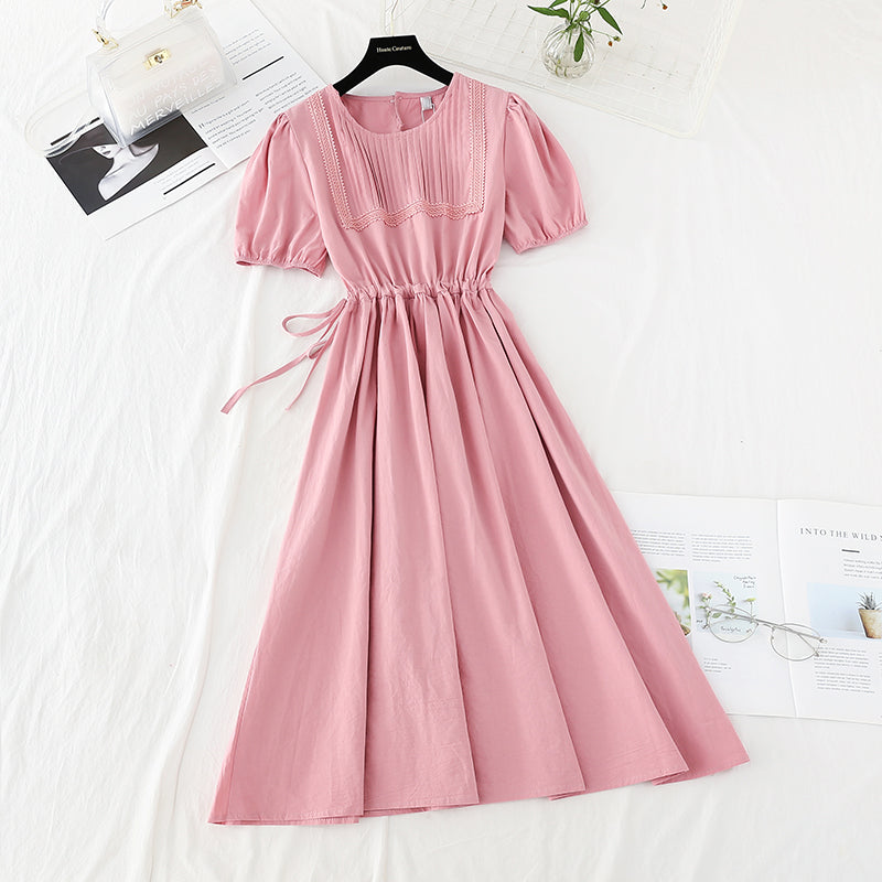 The waist is slim and the skirt is fairy super fairy series retro long skirt  4192