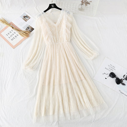 Royal sister wind fairy lace gauze dress  4015