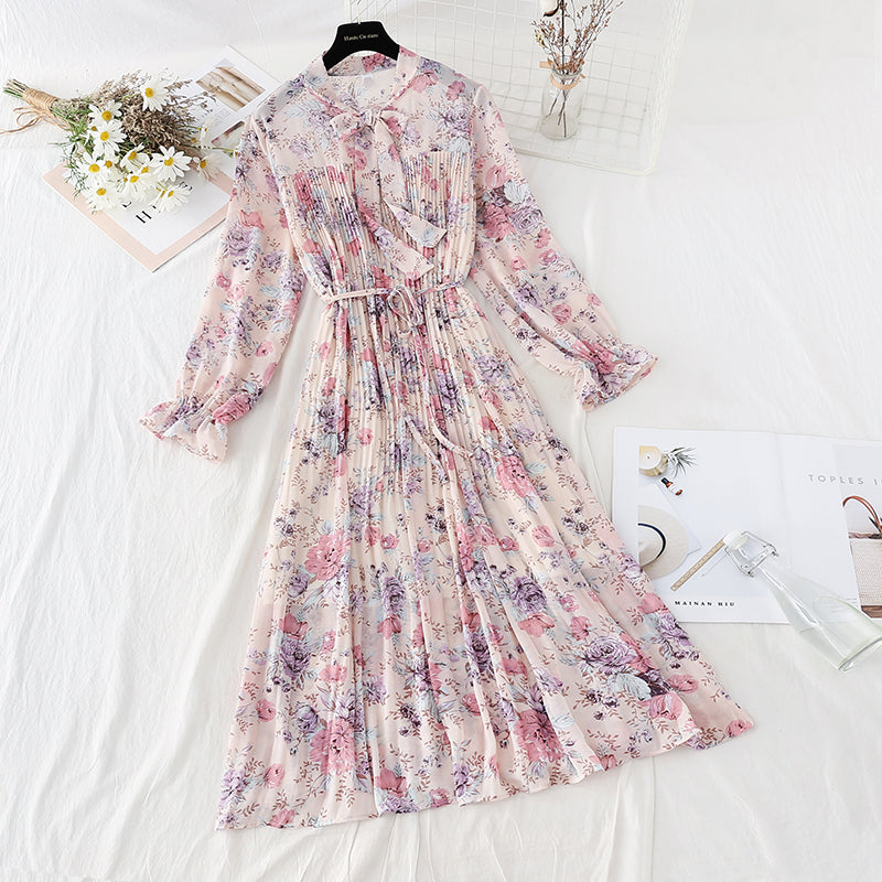 Nouvelle jupe plissée slim pour femme à imprimé floral champignon 4084