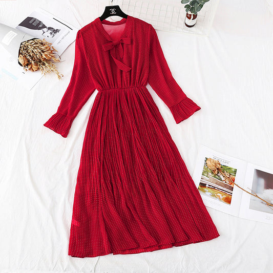 New Pleated Chiffon French Vintage Floral bottom skirt  3973