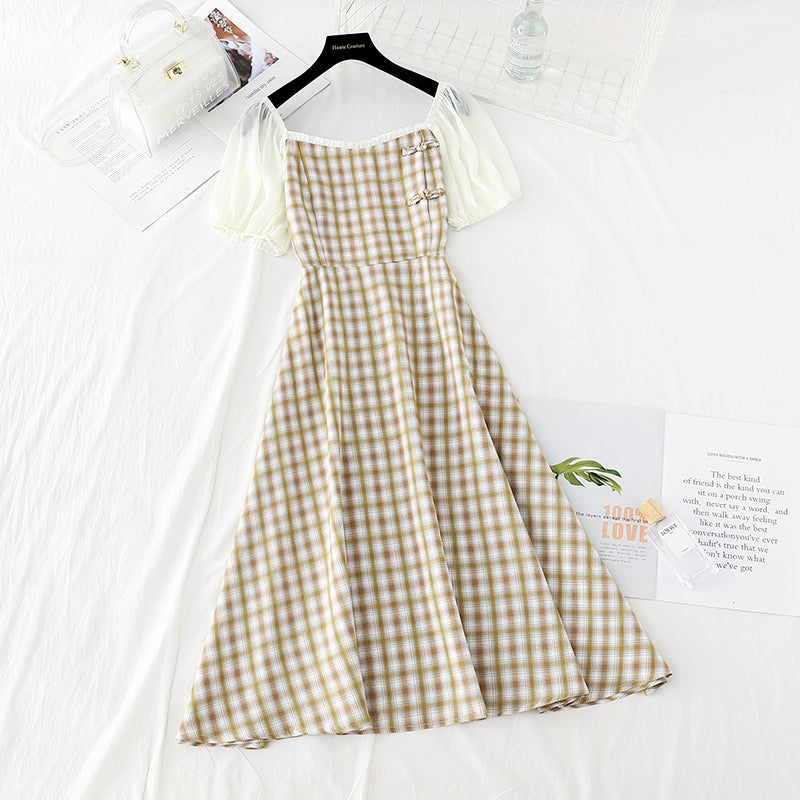 Improved cheongsam dress with slim waist  4189