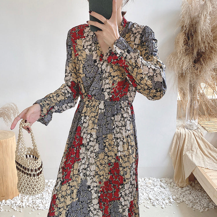 Chiffon knee thin temperament gentle wind FAIRY DRESS Mori Department  3899