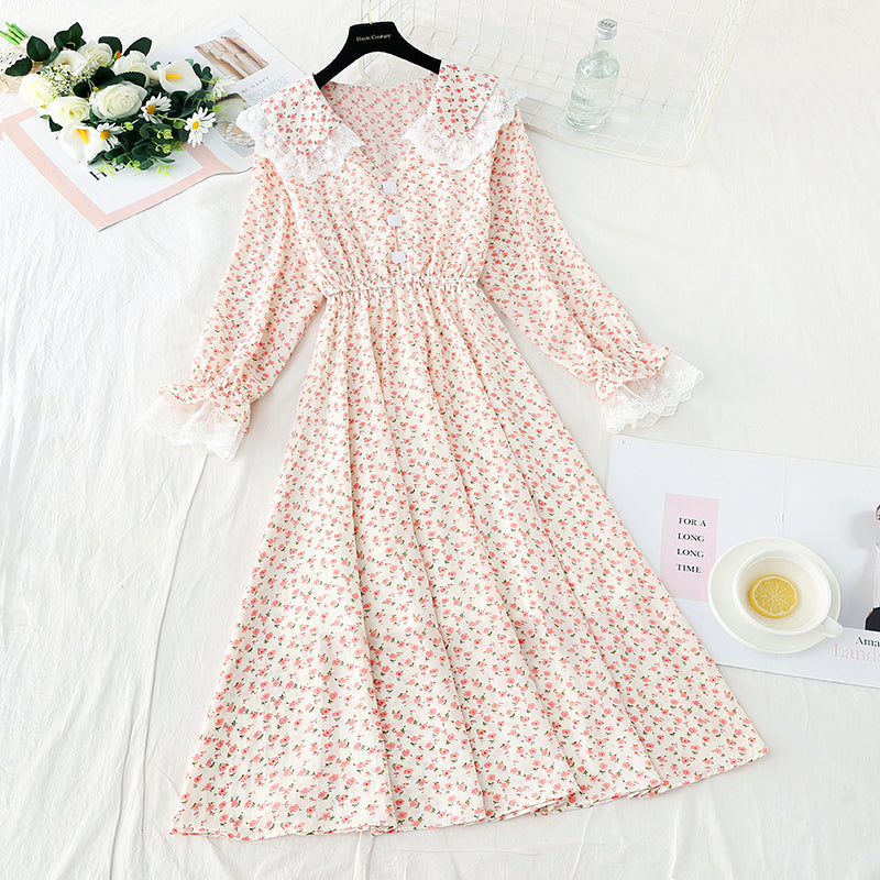 Thin and high-quality Floral Dress  3918