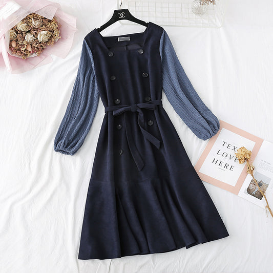 French retro super fairy waist fishtail long skirt  3981