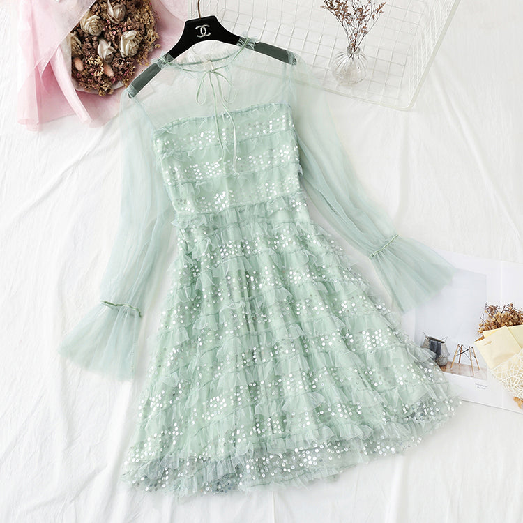 Französische erste Liebe kleiner duftender Windnetz-Feenrock 4306