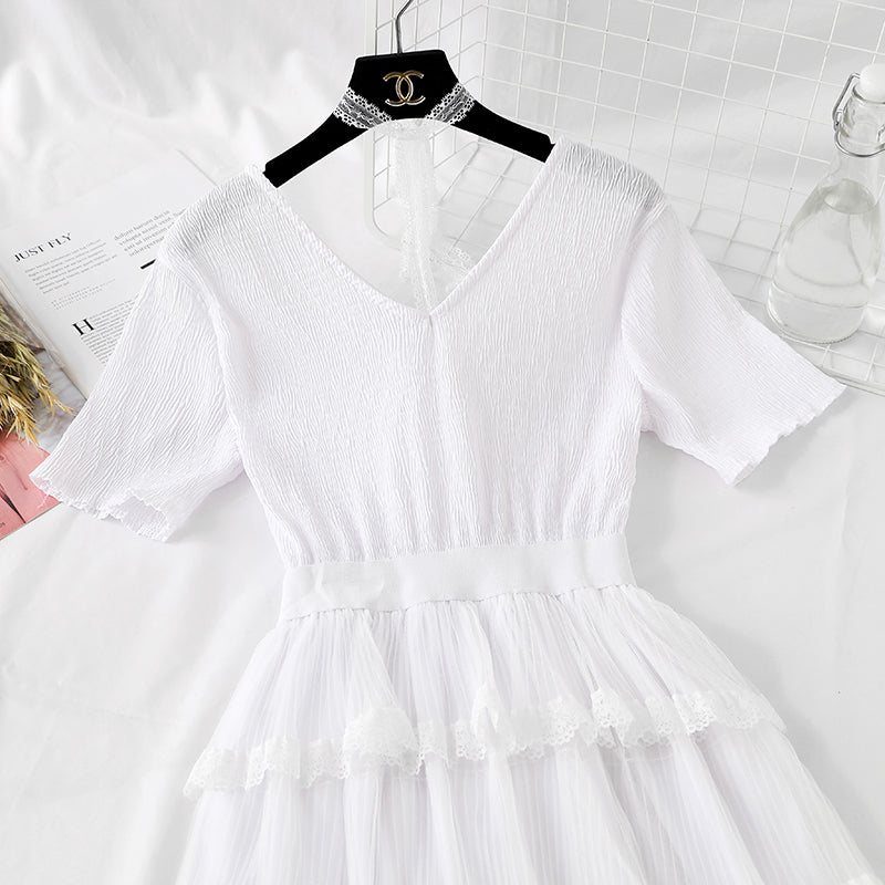 Robe en gaze de dentelle de gâteau populaire 4327