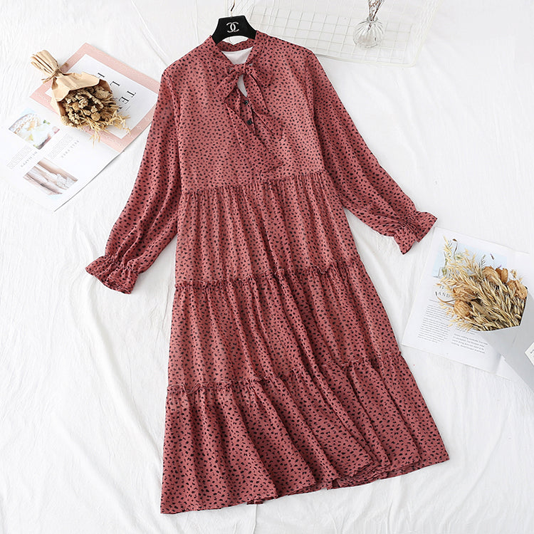 Jupe longue de poupée ample rétro française Jupe trapèze 3984