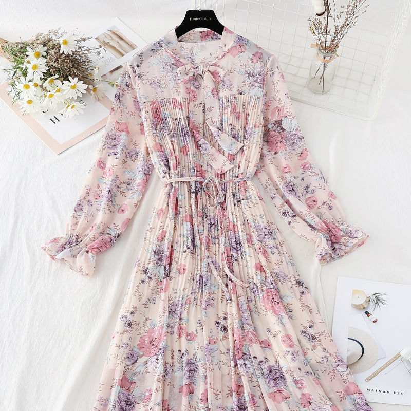 Nouvelle jupe plissée slim pour femme à imprimé floral champignon 4084