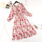 New dress French Vintage Print Dress  4028