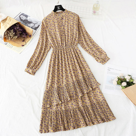 Broken flower fairy super xiansen pleated skirt  4031