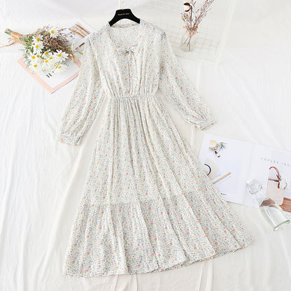 Slim bottomed skirt, inner temperament, versatile Chiffon Skirt  4085