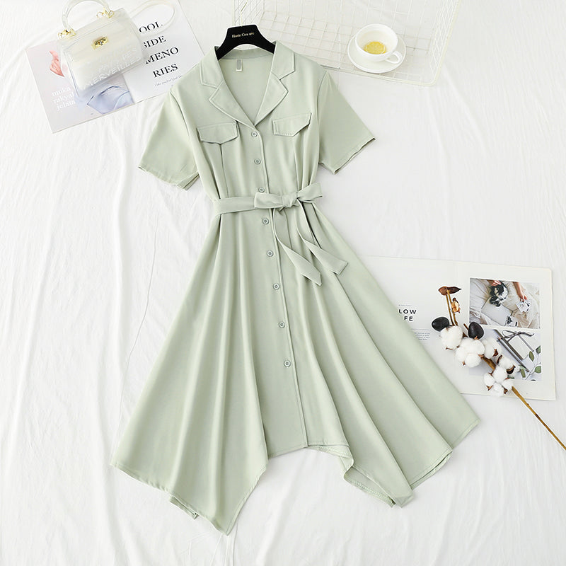 New style temperament small skirt irregular thin long skirt  4242