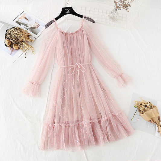 Skirt light mature style temperament foreign fairy super xiansen Department  4032