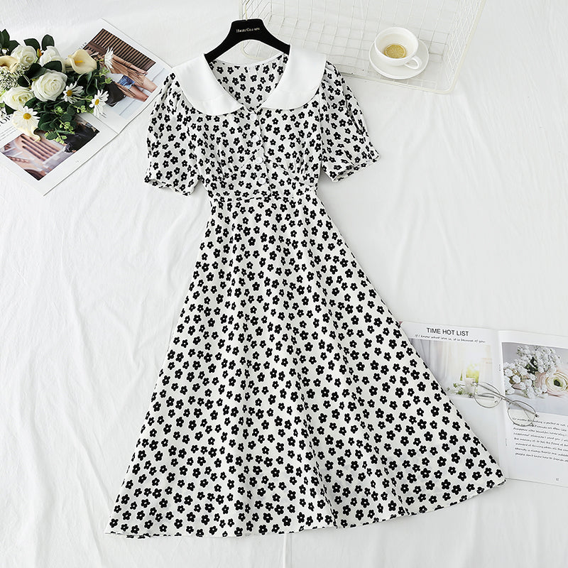 Temperamentrock aus Chiffon mit französischem Taillenverschluss 4276