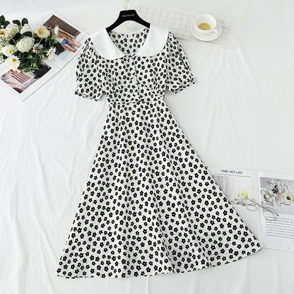 Temperamentrock aus Chiffon mit französischem Taillenverschluss 4276