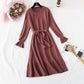 Small fragrance knitted dress French retro fishtail skirt  4482