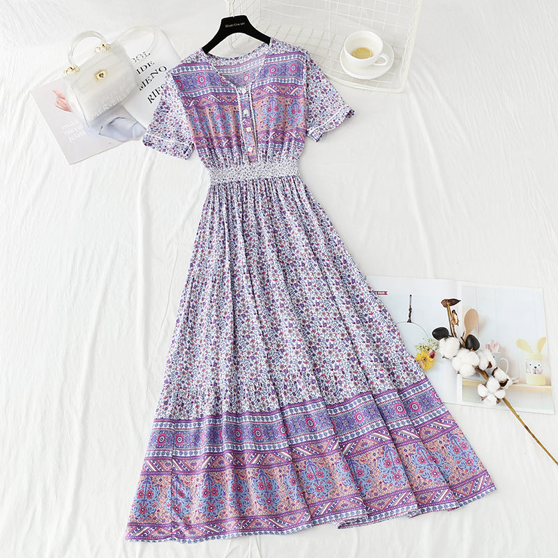 New French national style tourist holiday skirt  4235