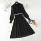 New knitted bottomed dress women's lace patchwork skirt  4441