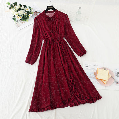 French Chiffon ear side long skirt with fork fairy super fairy series  3921