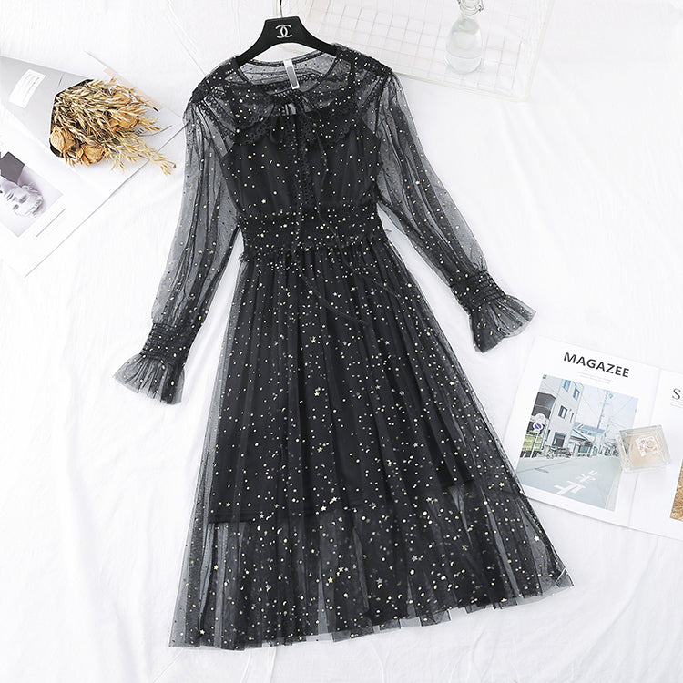 Baby collar stem orange first love skirt Sen Department long skirt  4375