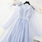 Mesh lace stitched skirt Fairy Forest suit long skirt  3925