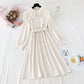 Dress design sense of minority lace up solid color thin skirt for children  4090