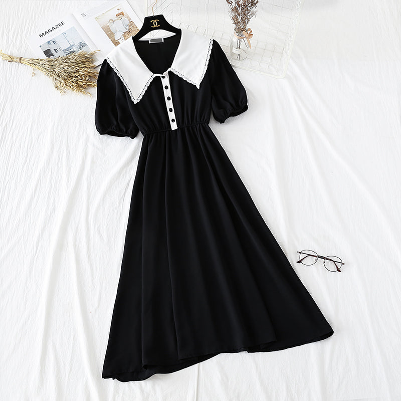 Sen Department sweet temperament baby collar small fresh long skirt  4222