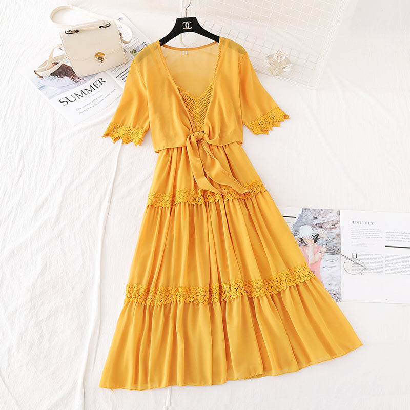 Suspender dress fairy super fairy long skirt  4106