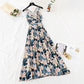Broken Flower Chiffon dress female French first love skirt retro super Fairy  4108